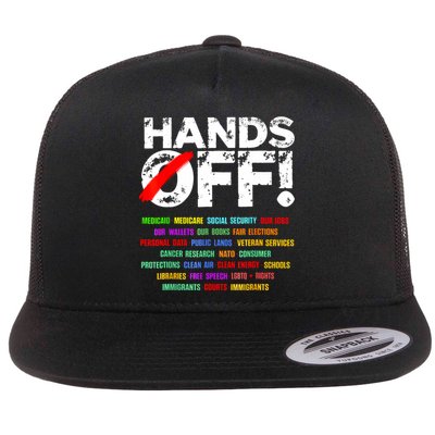 Hands Off Protest Social Security And Medicare Protest  Flatbill Hat