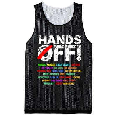 Hands Off Protest Social Security And Medicare Protest  Mesh Reversible Basketball Jersey Tank