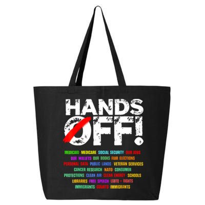 Hands Off Protest Social Security And Medicare Protest  25L Jumbo Tote