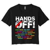 Hands Off Protest Social Security And Medicare Protest  Women's Crop Top Tee