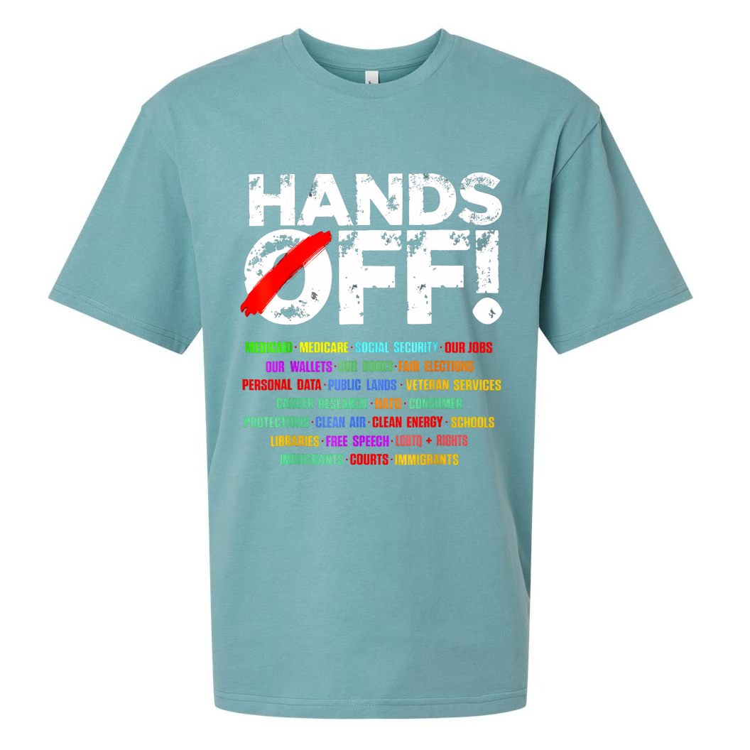 Hands Off Protest Social Security And Medicare Protest  Sueded Cloud Jersey T-Shirt