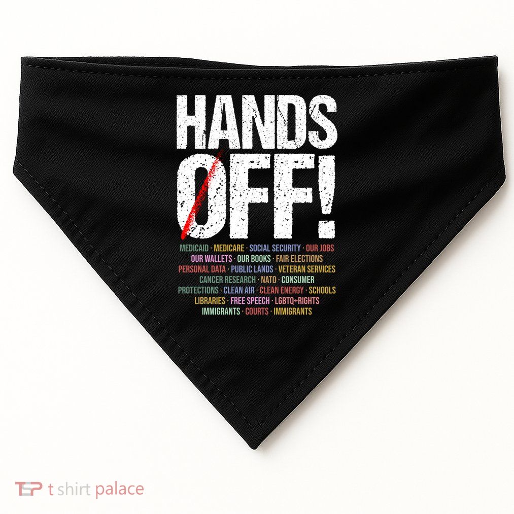 Hands Off Protest USA-Made Doggie Bandana
