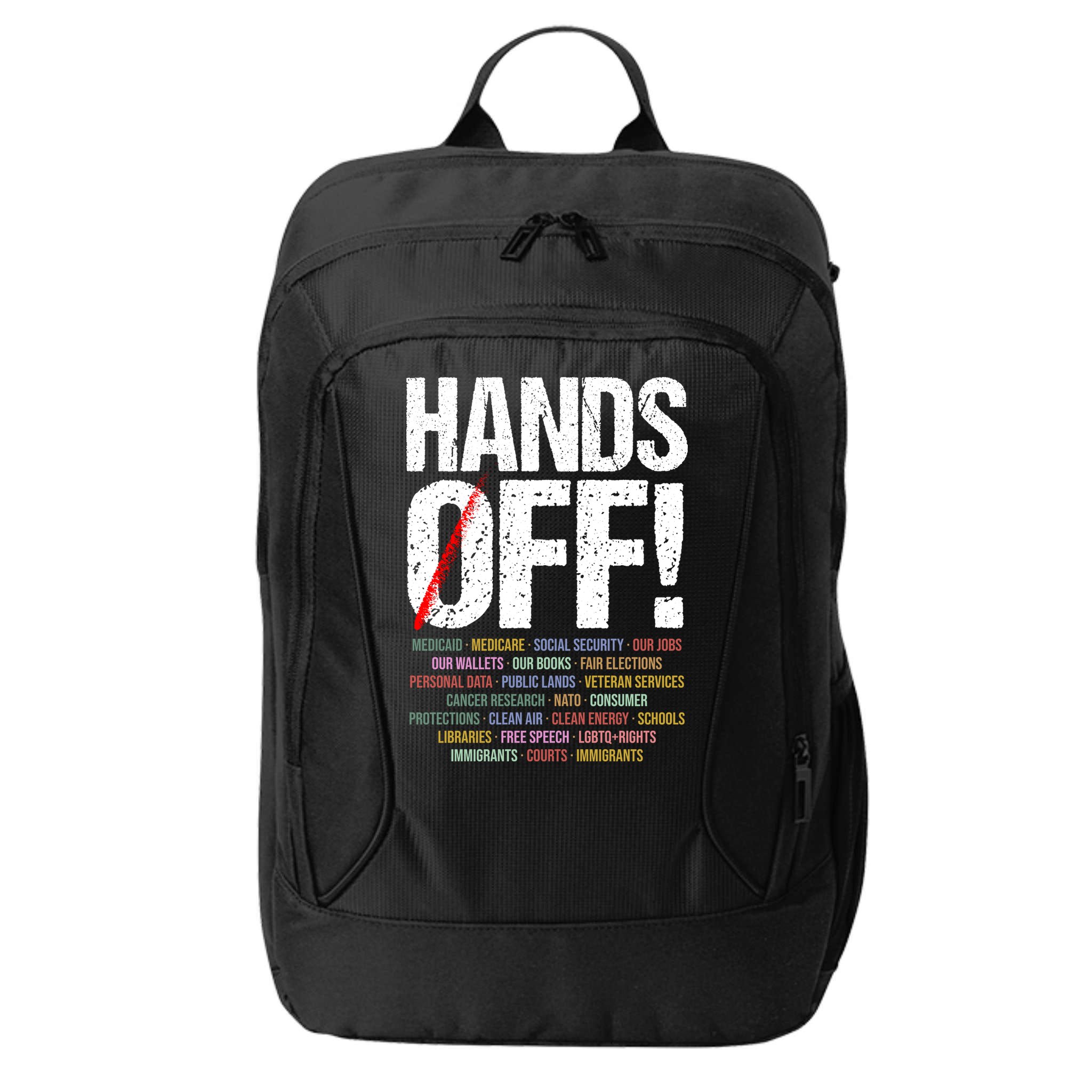 Hands Off Protest City Backpack
