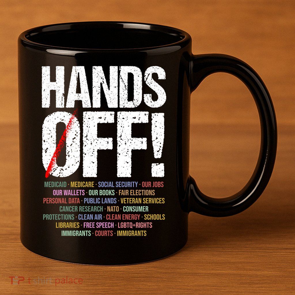 Hands Off Protest 11oz C Handle Ceramic Mug