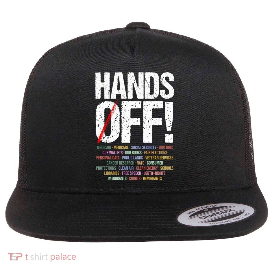 Hands Off Protest Flat Bill Trucker Hat