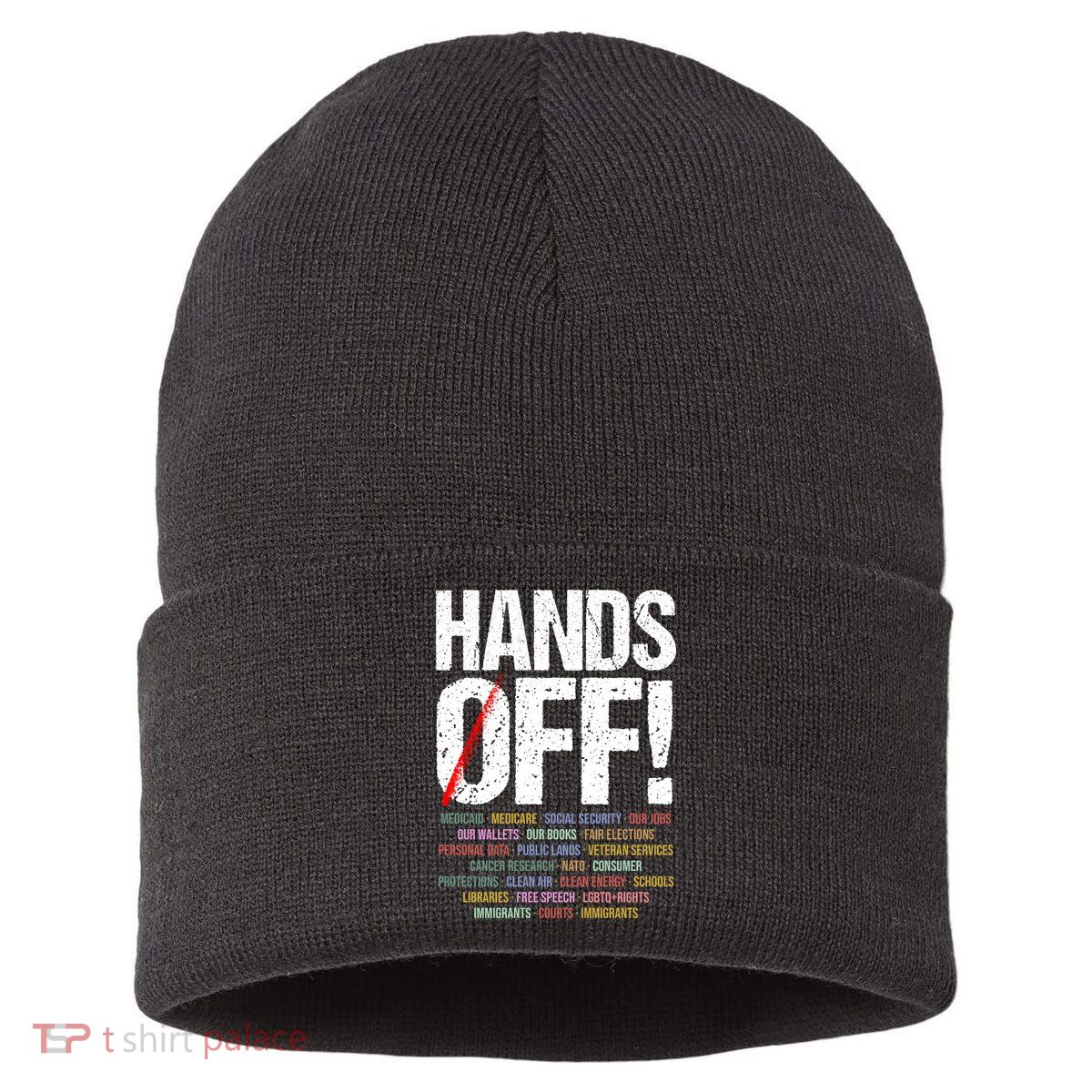Hands Off Protest Sustainable Knit Beanie
