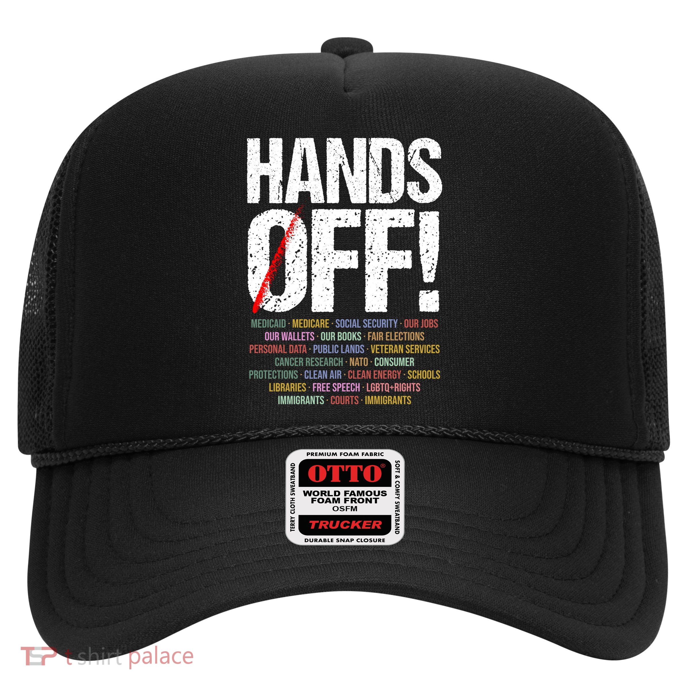 Hands Off Protest Trucker Hat
