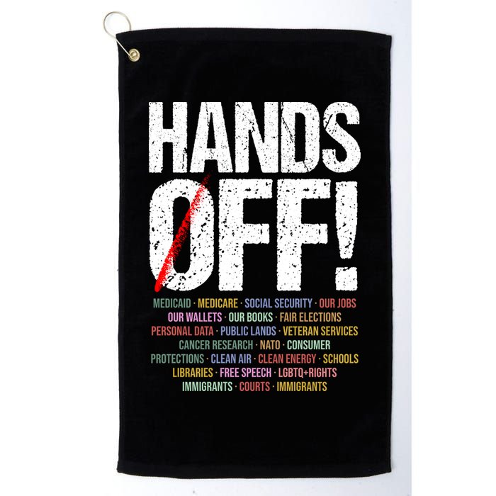 Hands Off Protest Golf Towel