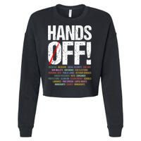 Hands Off Protest Cropped Pullover Crew