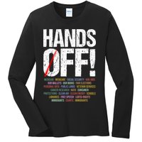 Hands Off Protest Ladies Long Sleeve Shirt