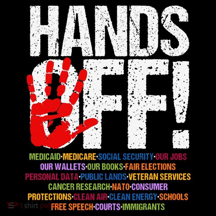 Hands Off Protest Social Security And Medicare Protest Funny Sustainable Bucket Hat