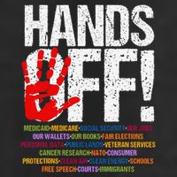 Hands Off Protest Social Security And Medicare Protest Funny Adult Drive Performance Visor