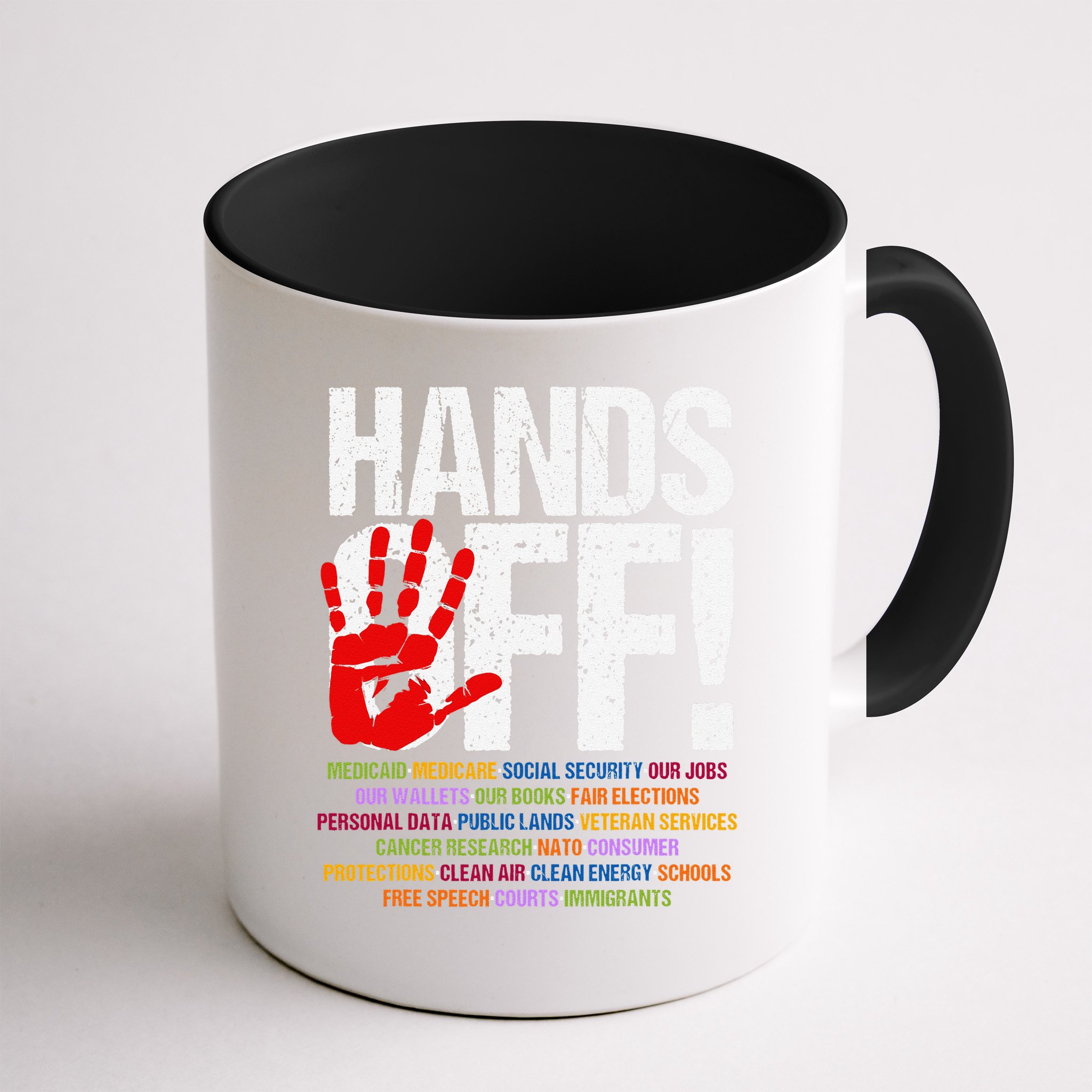 Hands Off Protest Social Security And Medicare Protest Funny Mug
