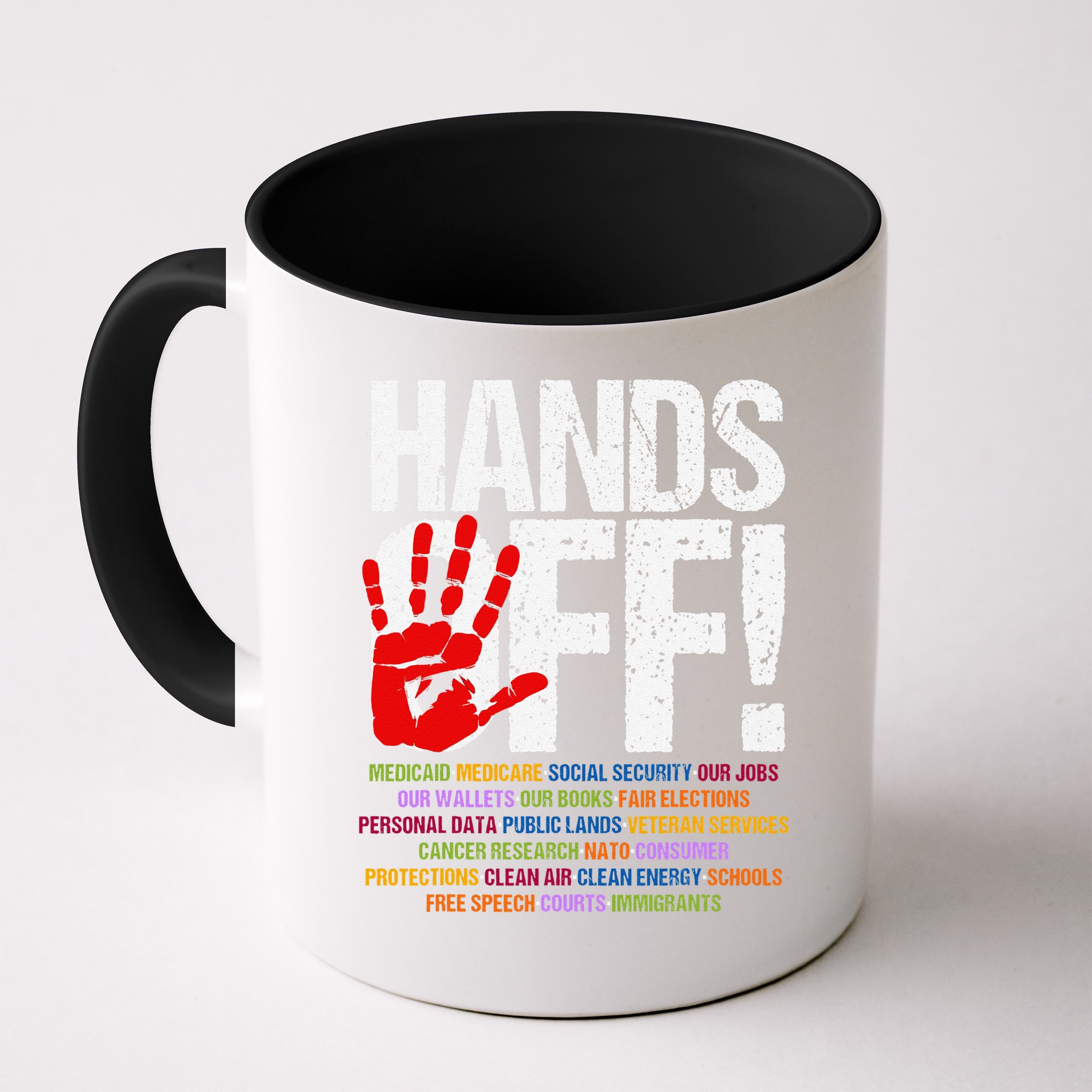 Hands Off Protest Social Security And Medicare Protest Funny Mug