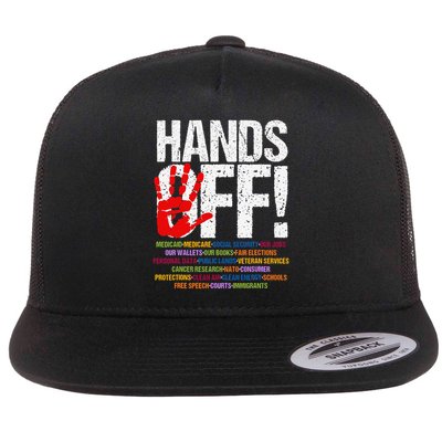 Hands Off Protest Social Security And Medicare Protest Funny Flatbill Hat