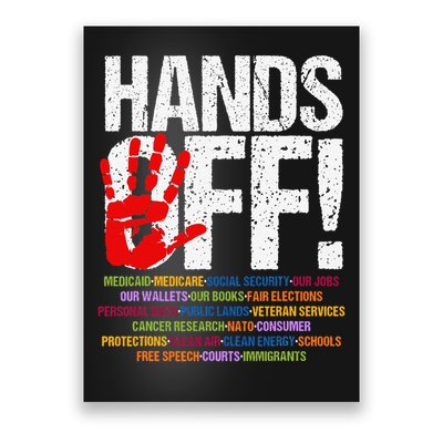 Hands Off Protest Social Security And Medicare Protest Funny Poster