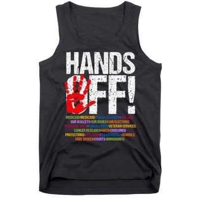 Hands Off Protest Social Security And Medicare Protest Funny Tank Top