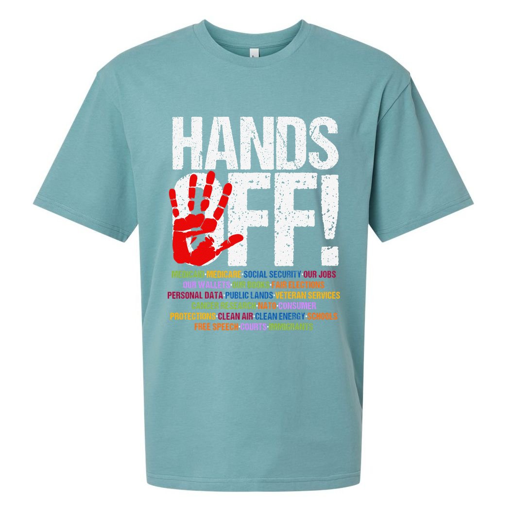 Hands Off Protest Social Security And Medicare Protest Funny Sueded Cloud Jersey T-Shirt
