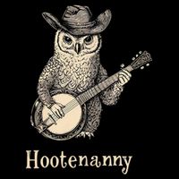 Hootenanny Owl Playing Banjo Country Owl Banjo Guitar Music Sweatshirt