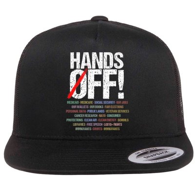 Hands Off Protest  Flat Bill Trucker Hat