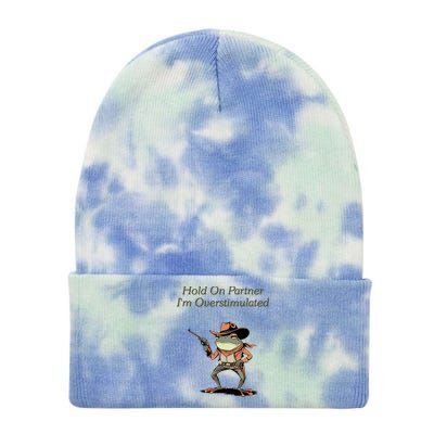 Hold On Partner IM Overstimulated Frog Tie Dye 12in Knit Beanie