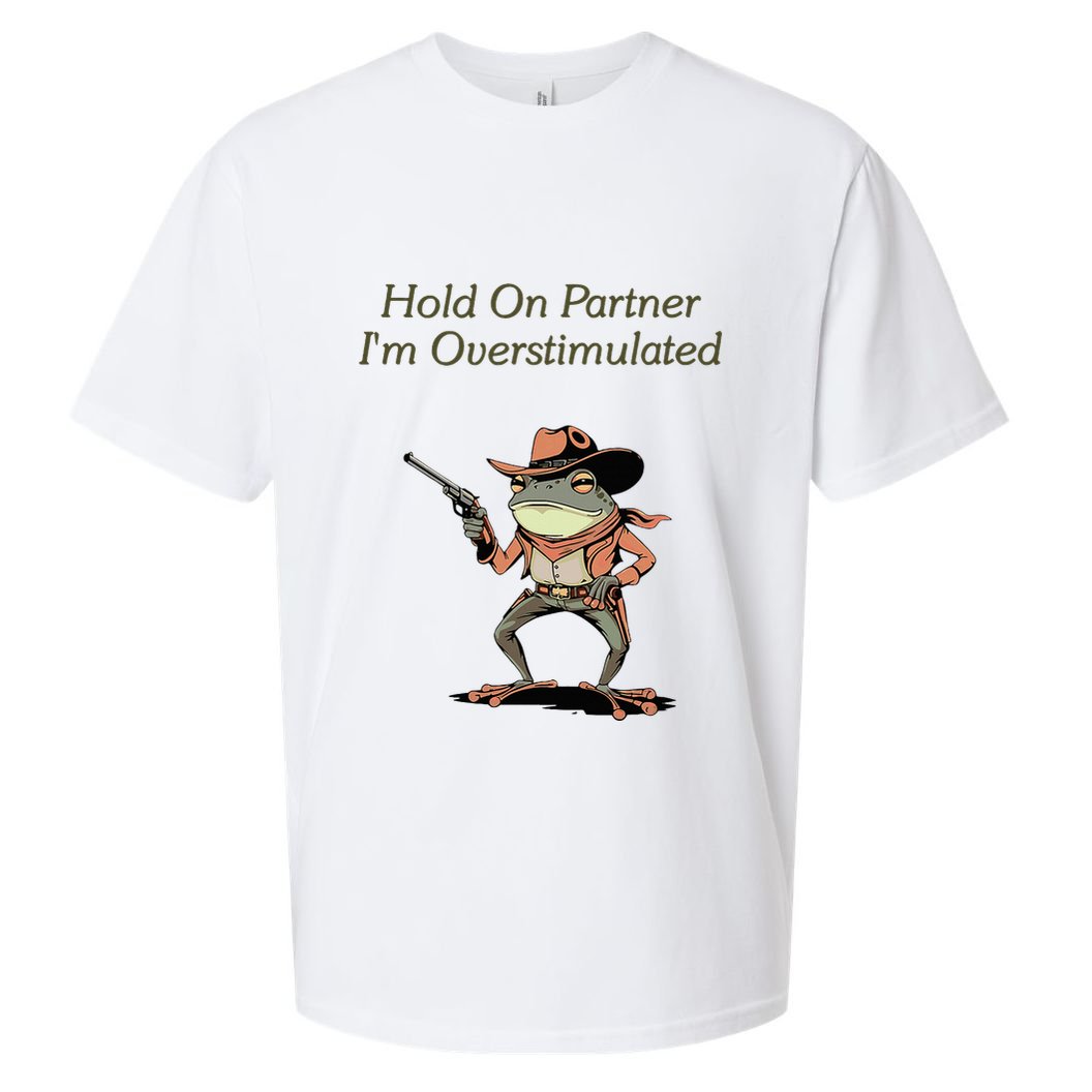 Hold On Partner IM Overstimulated Frog Sueded Cloud Jersey T-Shirt