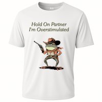 Hold On Partner IM Overstimulated Frog Cooling Performance Crew T-Shirt