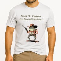 Hold On Partner IM Overstimulated Frog Cooling Performance Crew T-Shirt
