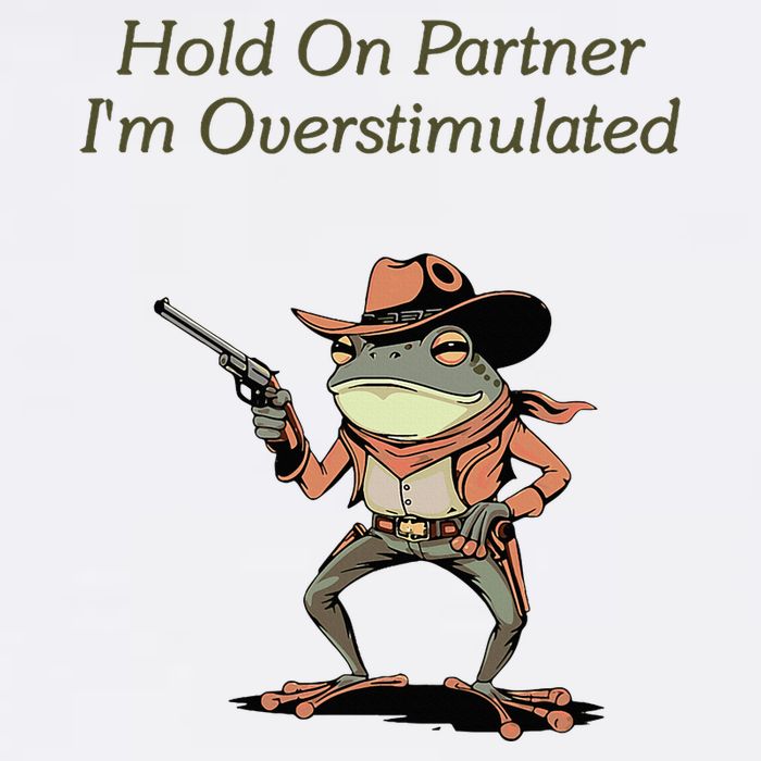 Hold On Partner IM Overstimulated Frog Cooling Performance Crew T-Shirt