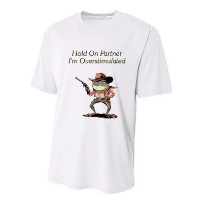 Hold On Partner IM Overstimulated Frog Youth Performance Sprint T-Shirt