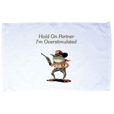 Hold On Partner IM Overstimulated Frog Microfiber Hand Towel