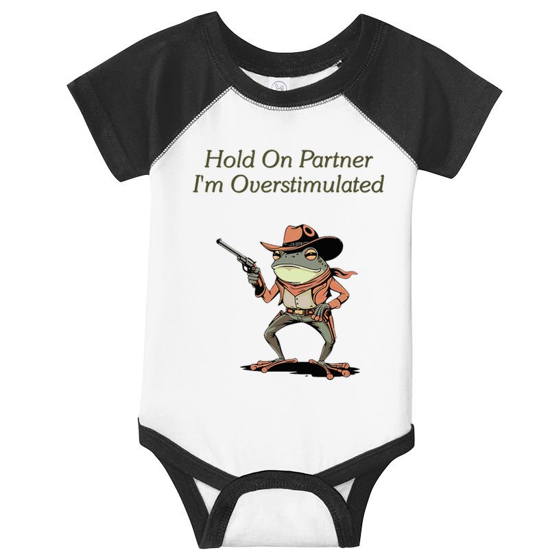 Hold On Partner IM Overstimulated Frog Infant Baby Jersey Bodysuit