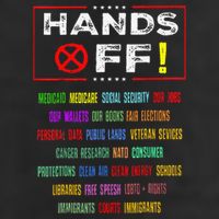 Hands Off Protest Social Security And Medicare Protest Adult Drive Performance Visor