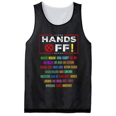 Hands Off Protest Social Security And Medicare Protest Mesh Reversible Basketball Jersey Tank
