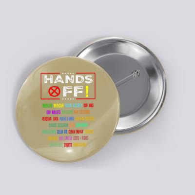 Hands Off Protest Social Security And Medicare Protest Button
