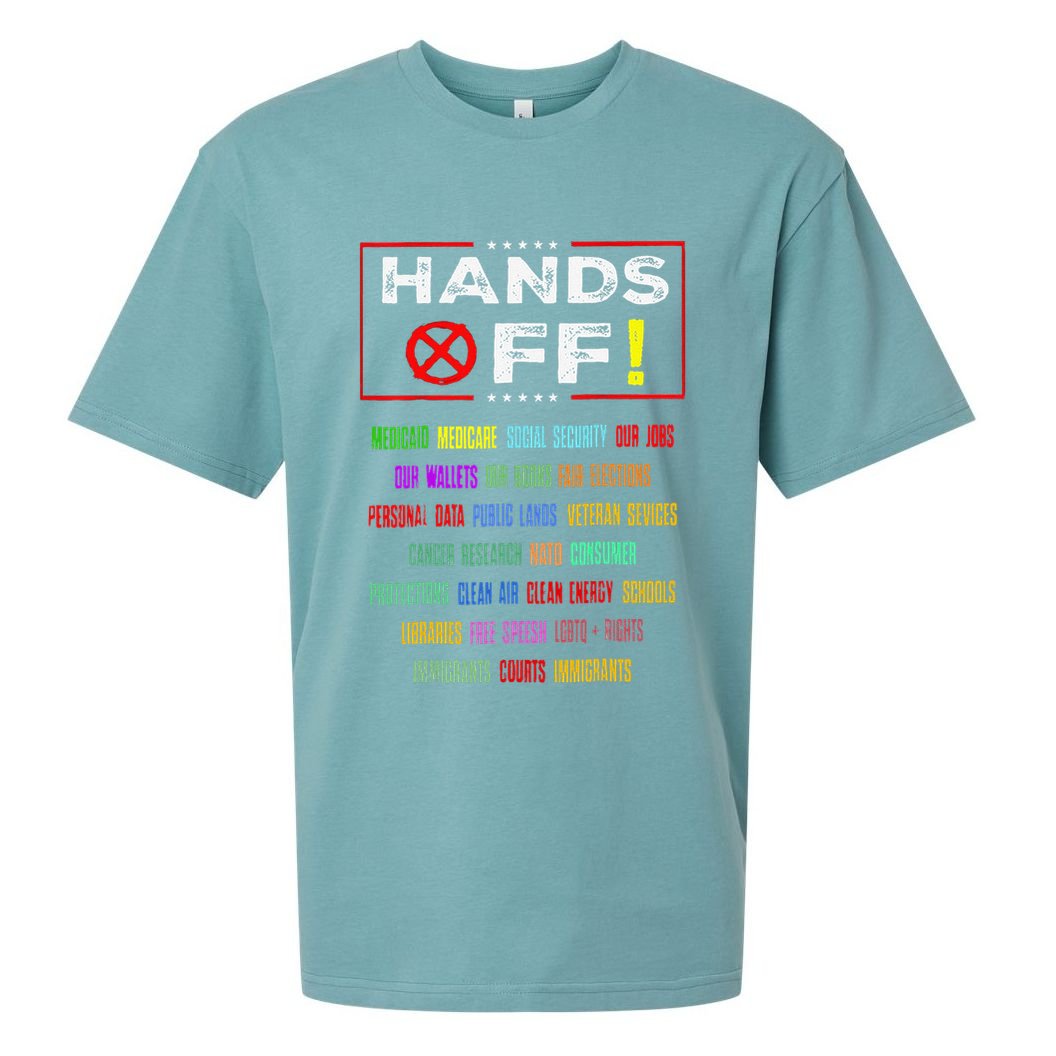 Hands Off Protest Social Security And Medicare Protest Sueded Cloud Jersey T-Shirt