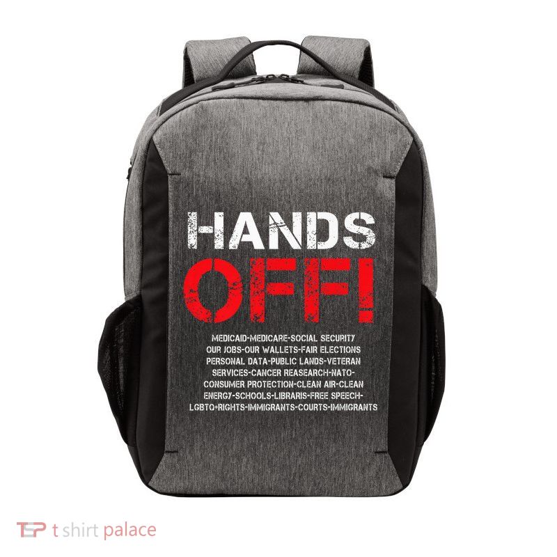 Hands Off Protest Vector Backpack