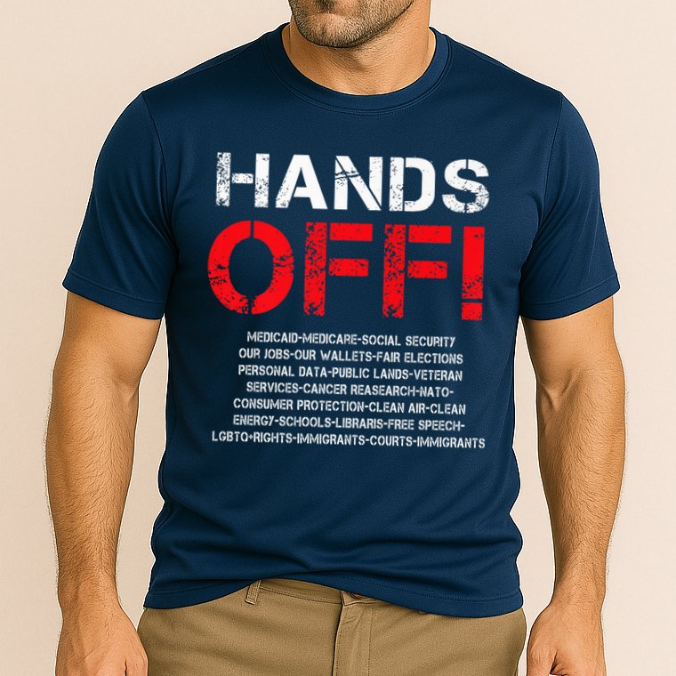 Hands Off Protest Cooling Performance Crew T-Shirt