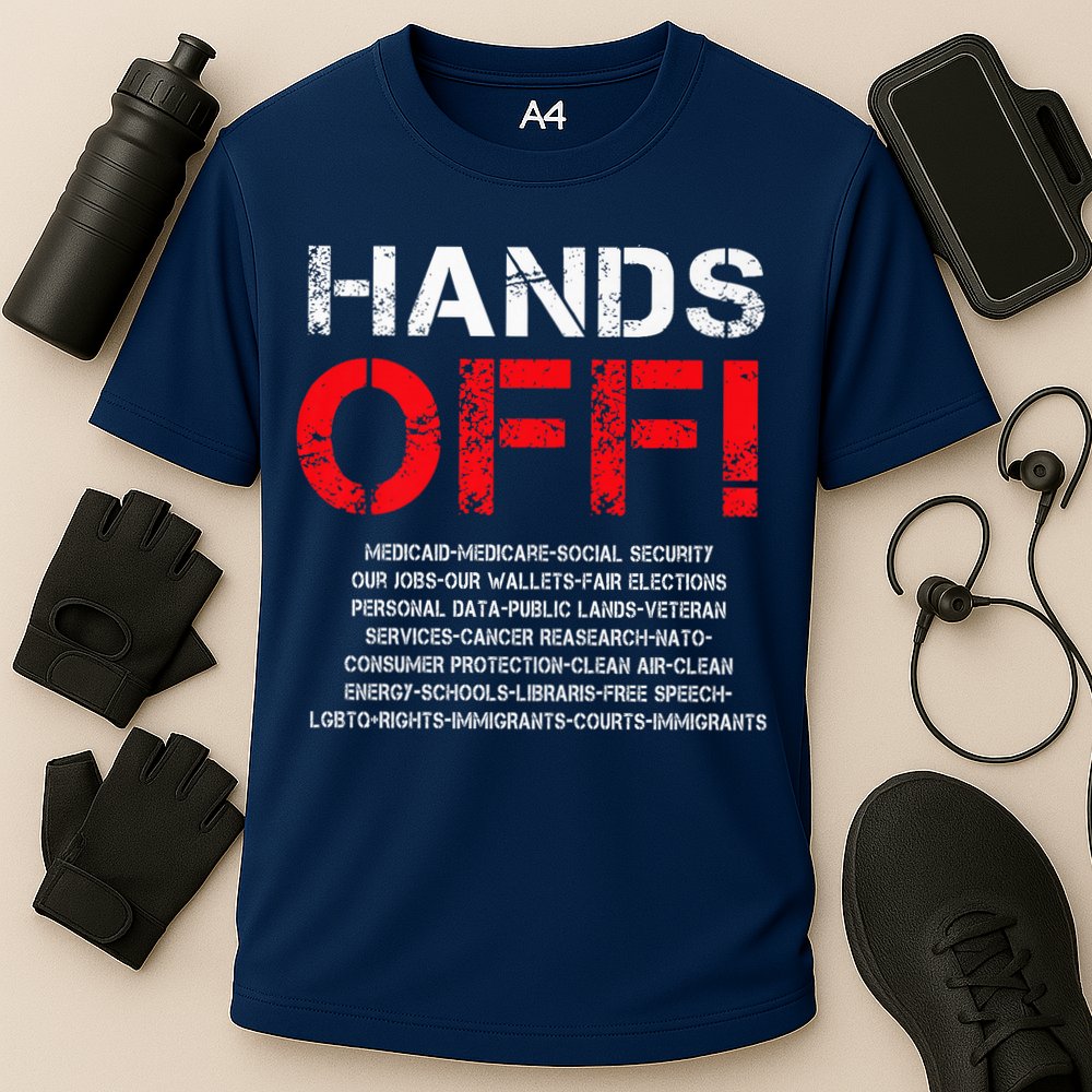 Hands Off Protest Cooling Performance Crew T-Shirt