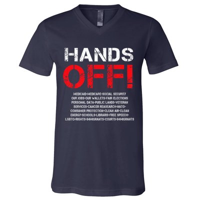 Hands Off Protest V-Neck T-Shirt