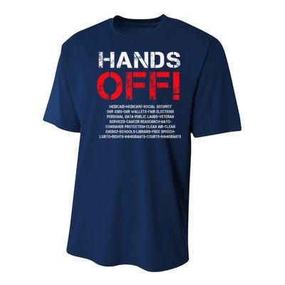 Hands Off Protest Youth Performance Sprint T-Shirt