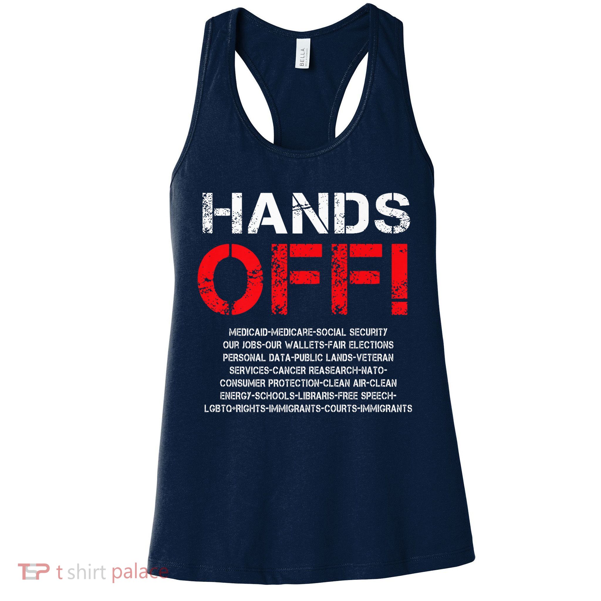 Hands Off Protest Womens Tank Top