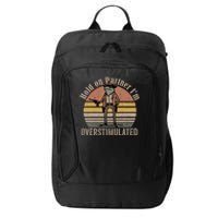 Hold On Partner IM Overstimulated Cowboy Frog Vintage City Backpack