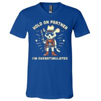 Hold On Partner IM Overstimulated V-Neck T-Shirt