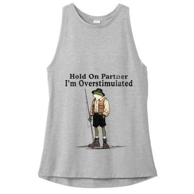 Hold On Partner IM Overstimulated Ladies PosiCharge Tri-Blend Wicking Tank