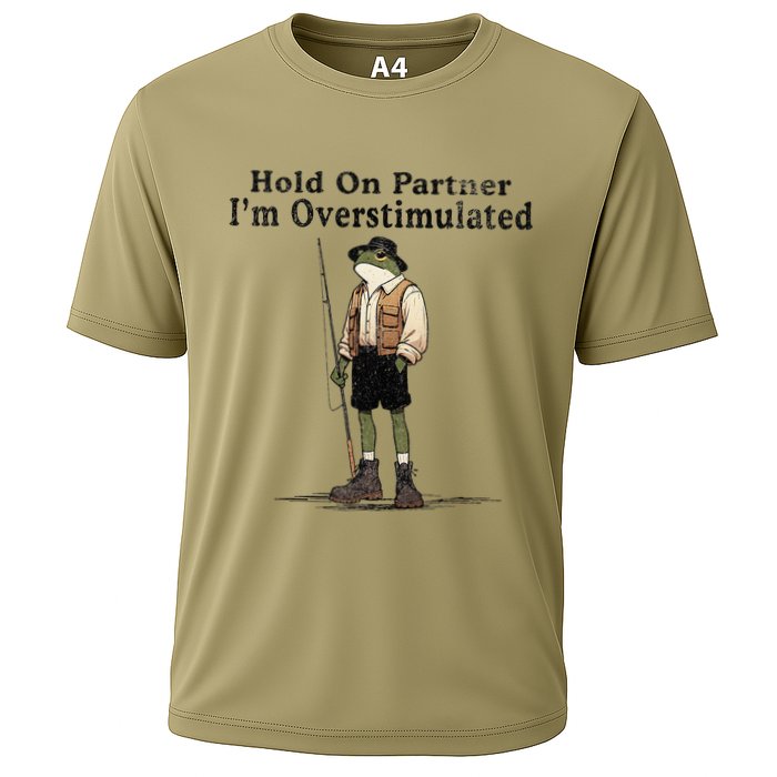 Hold On Partner IM Overstimulated Cooling Performance Crew T-Shirt