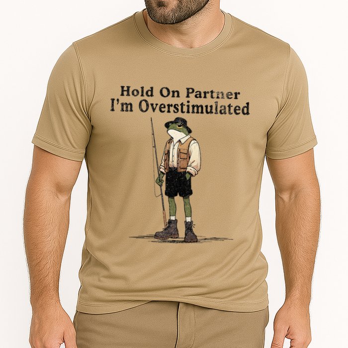 Hold On Partner IM Overstimulated Cooling Performance Crew T-Shirt