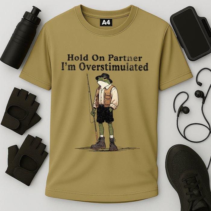 Hold On Partner IM Overstimulated Cooling Performance Crew T-Shirt
