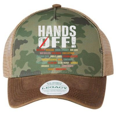 Hands Off Protest Social Security And Medicare Protest Legacy Tie Dye Trucker Hat