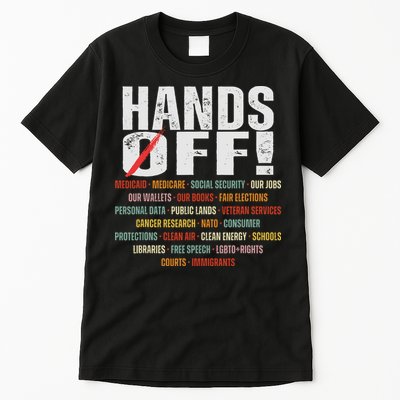 Hands Off Protest Social Security And Medicare Protest Tall T-Shirt